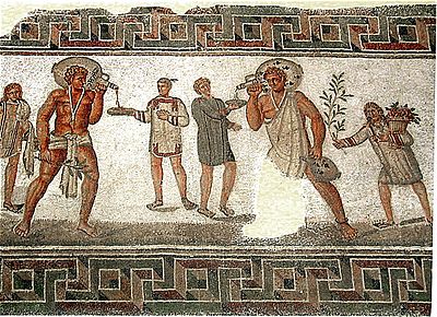 Sclavi &ndash; Mozaic din Tunisia (Douga), secolul 2 dChr