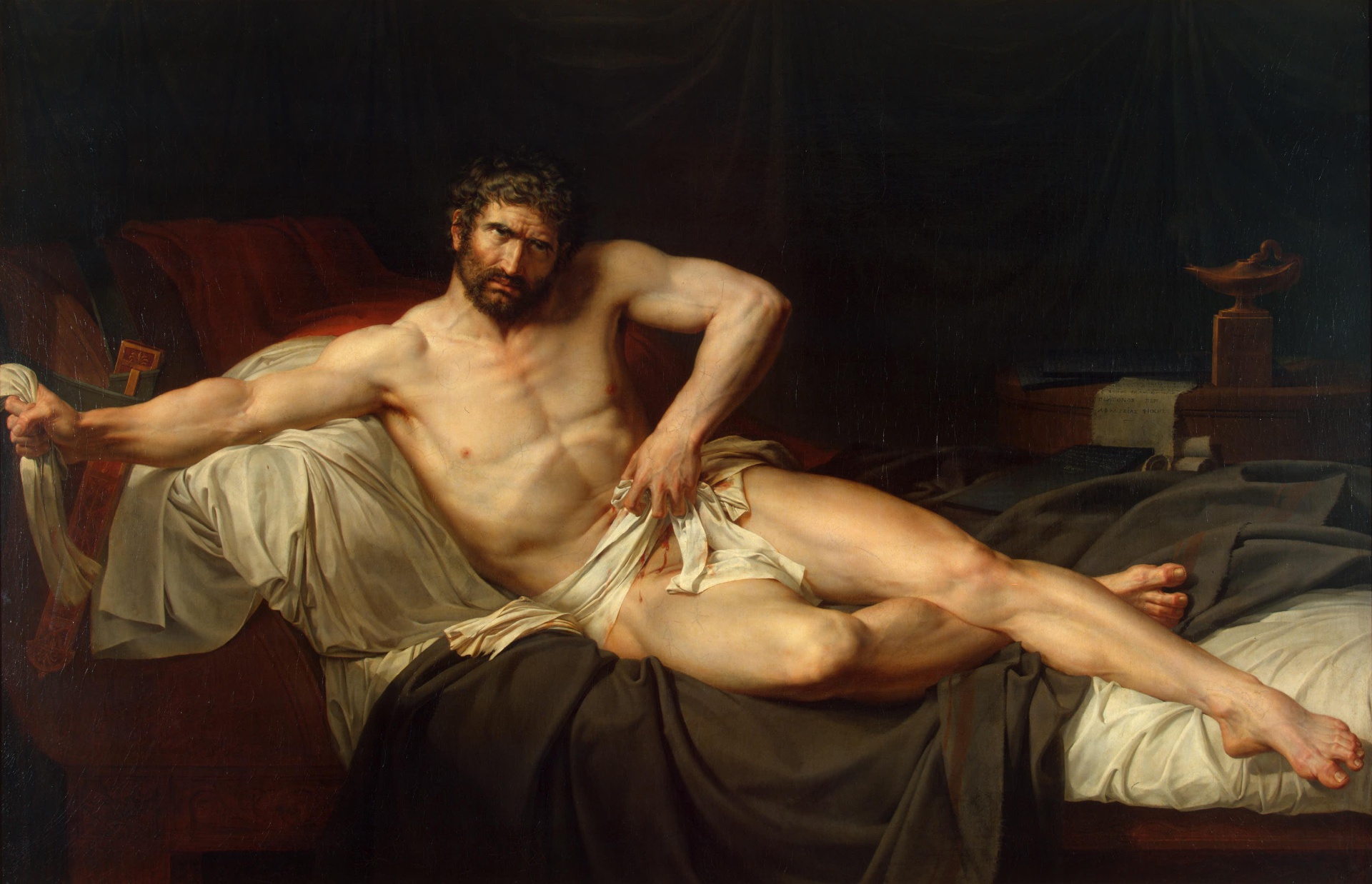 Moartea lui Cato – Guillaume Guillon-Lethière (Muzeul Hermitage)