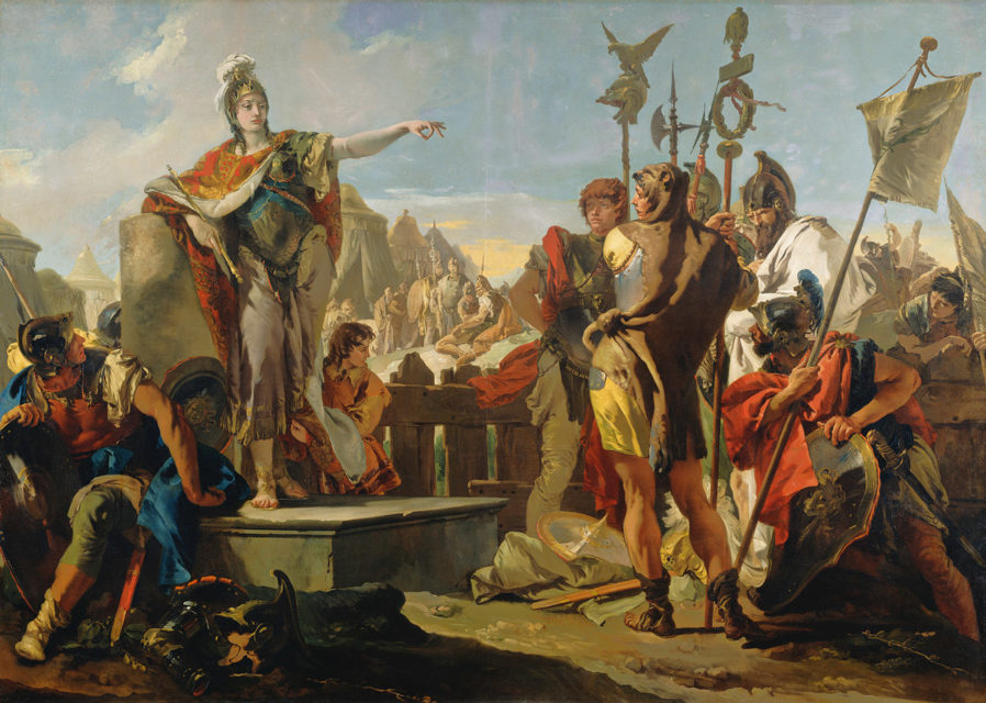 Zenobia vorbind soldaților, Giovanni Battista Tiepolo